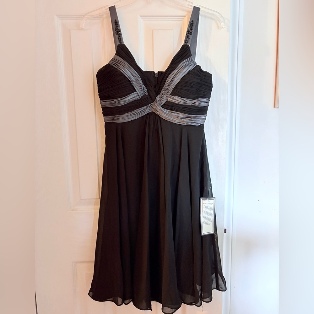 Elegant Black and Gray Women's Dress